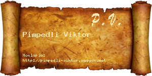 Pimpedli Viktor névjegykártya